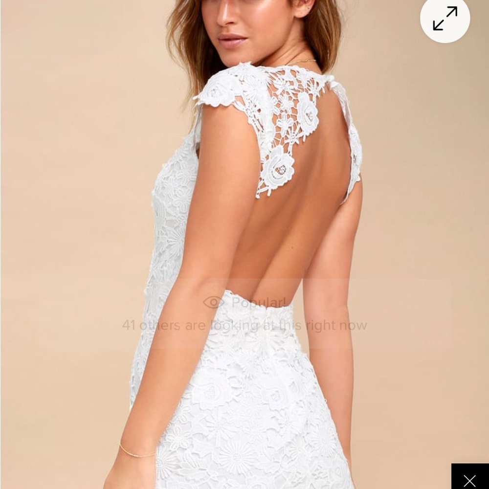 Elegant White Lace Dress/ Graduation dress